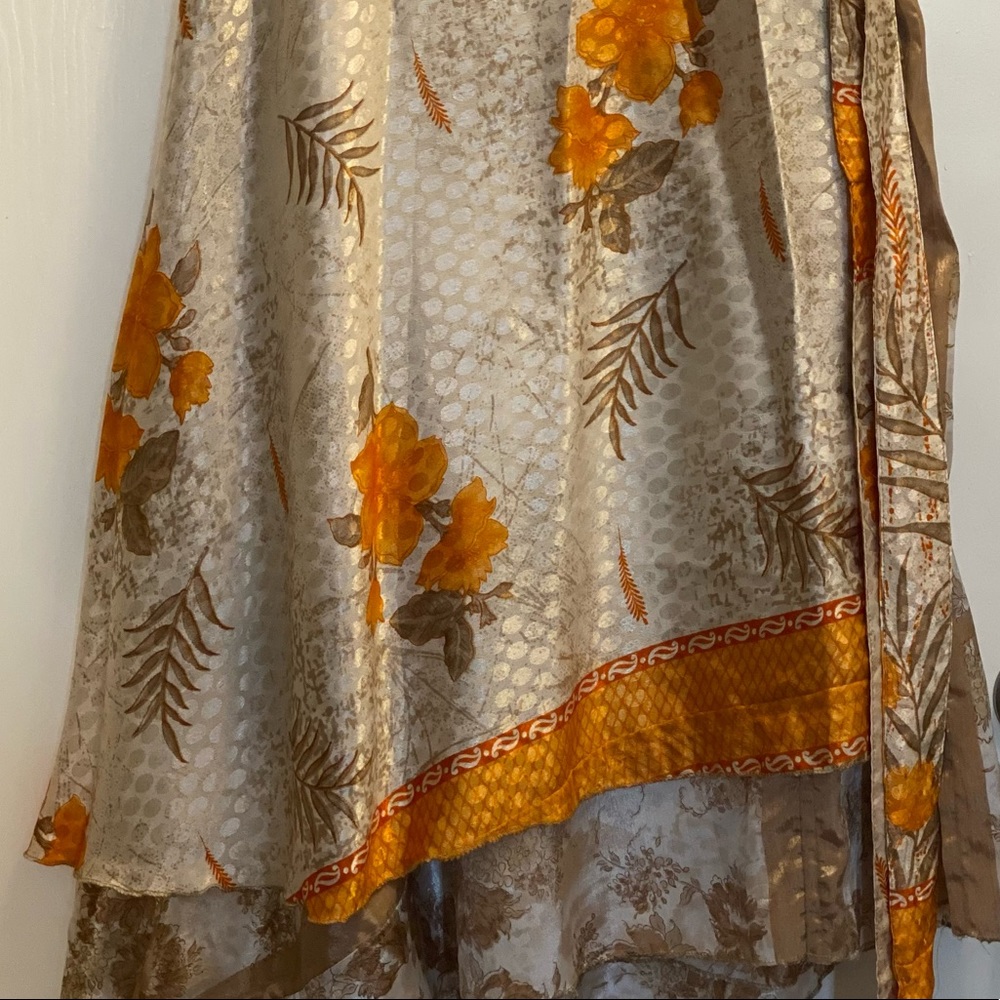 Darn good yarn- sari skirt. New with tags. Maxi wrap skirt.